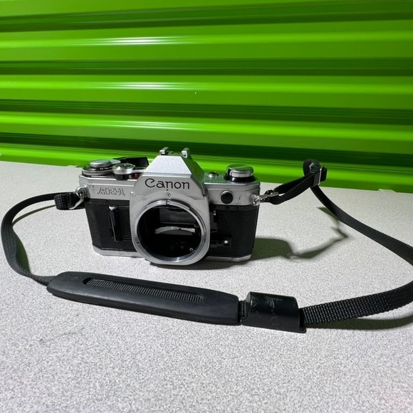 Canon Other - Canon AE-1 35mm SLR Film Camera Body Vintage Silver Black Japan 2386617